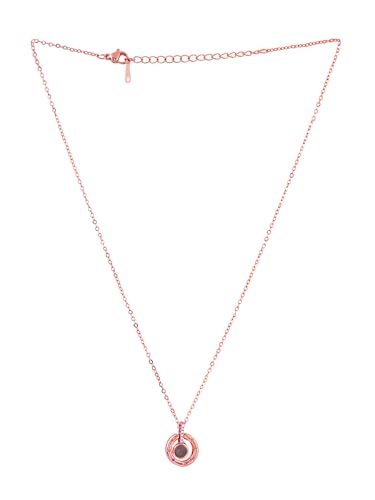Image of Yellow Chimes I Love You in 100 Different Languages Chain Pendant Necklace for Women and Girls, Gift Unique This Valentines