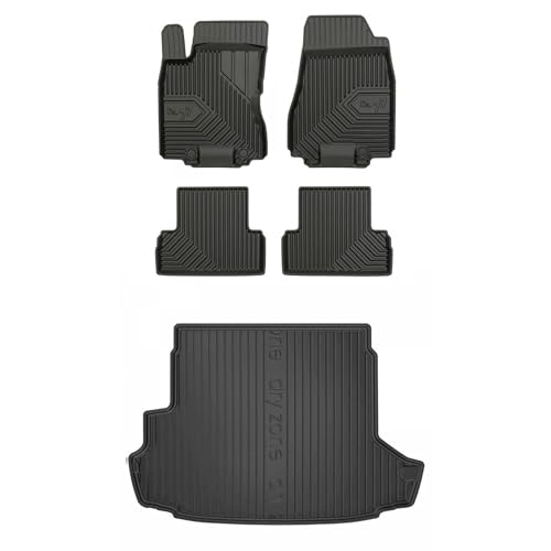 MOTOS Set de alfombrillas de goma y alfombrillas de maletero para Nissan X Trail II 2008 2013 Mejora la comodidad de tus viajes con la alfombrilla antideslizante para coche NO.77  alfombrillas para to