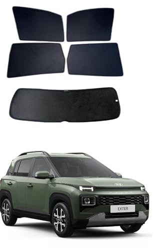 Image of Premium Car Sunshade Fix Type Non-Magnetic Curtain with Rear Dicky Curtain Set of 5pc Exter