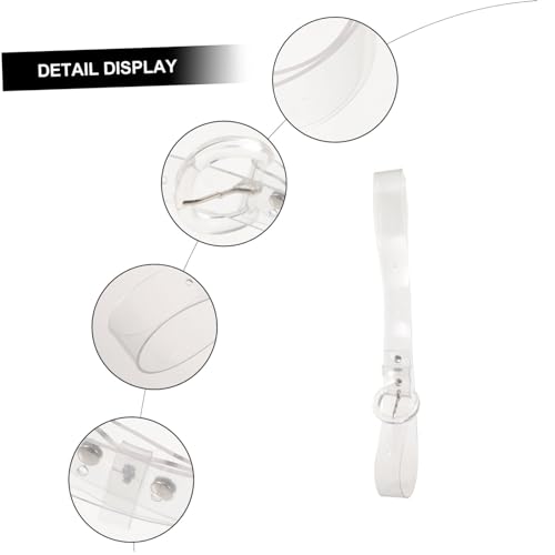 Chic Transparent Waist Belt for Women PVC Acrylic D Ring Buckle Casual Dress Accessory for Skirts Pants2