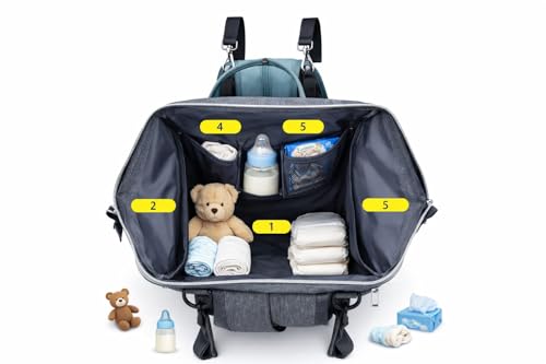 Mochila Carro Bebe Pañaleras Para Bebes | Bolsa Mochila Maternidad Carrito Pañalera Premama | Pañaleras Mochila Bebé Carro Italy Mala Maternidade Bebe | Diaper Bag Walking Cambiador Maternidade - imagen 5