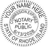 Miniatura 4 de Hubco Sello de notario azul premium y sello notario azul Hubco 40 Sello de notario autoentintado - Rhode Island