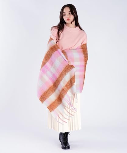 チェックワイドマフラーの商品画像