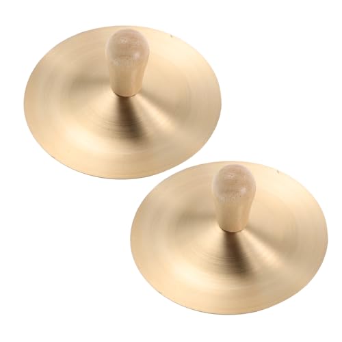 Totority Handheld Zills Musical Instrument 1 Pair Mini Cymbals for Boys and Girls Practice Dance Music and Band Performance