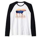 alaska orso grizzly souvenir maglia con maniche raglan