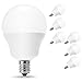JCase LED Candelabra Light Bulbs, 5W (40W Incandescent Equivalent), 450lm, Daylight White (6000K, Bright White), LED Lights for ceiling fan, E12 Base, Decorative G14 Globe Light Bulbs (6-PACK)