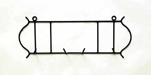 Horizontal Double Wall Small Plate Holder, 22 Inches Wide x 8.5 Inches High. Holds 2-8 Inch Plates. Bronze Color