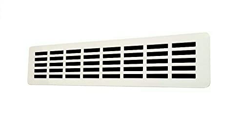 DEMLOU, White Aluminium Air Vent Grille, Powder Coated Plinth Heat Vent for Kitchen Cabinet or Drawer - Image 3