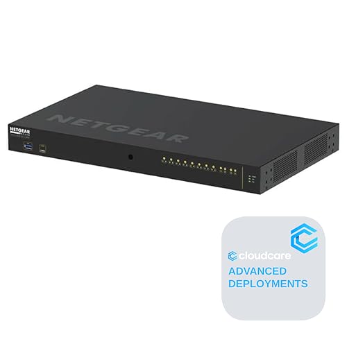 Image of NETGEAR AV Line M4250-10G2XF-PoE++ 12 Port Switch GSM4212UX-100NAS | L3 Managed | 10x1G (8 PoE++) and 2x10G SFP+ | Rack-Mountable | Cloud Care's 3 Year Warranty SupportPlus Included