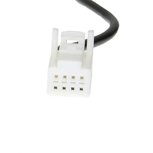 車用品 AUX 変換ケーブル コンバーターケーブル ホワイト 15cm 2点