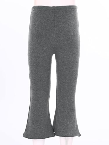 Jelory Kids Girls Flare Leggings Pants Ribbed Elastic High Waisted Bell Bottoms Trousers Casual Bowknot Pants4