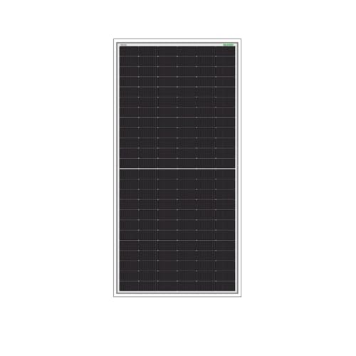 Image of WAAREE 590 Watt TOPCon Bifacial Solar Panel - High-Efficiency N- Type Half-Cut Technology | BIS & IEC Certified | Framed Dual Glass Bifacial Module | 30 Years Output Warranty | Pack of 1 | 590 WATT