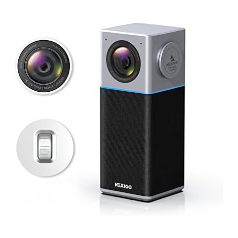 NexiGo N3000 4K Portable Video Conference Camera, Zoom Certified, AI Webcam with Speaker and Microphone, Auto-Framing, Noise Cancellation, 4-Mic Array, 48kHz, Video Audio System for Zoom/Teams/Webex Cover
