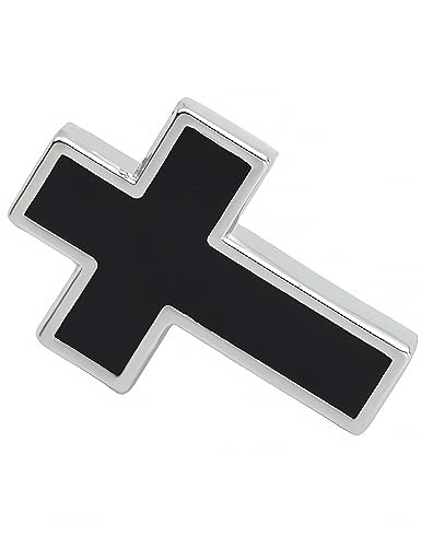 Image of Women's Cross Brooch Lapel Pin Faith Fashion Jewelry | Classic cross tie tack lapel pins. Decorative jewelry accessories for women's dresses, scarves, suits and church events