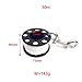 Compact Folding Dive Spool Reel for Scuba Diving – 15M/30M/50M Nylon Line with 90mm Double Steel Hook, Underwater Line Reel for Technical & Recreational Divers（30m）