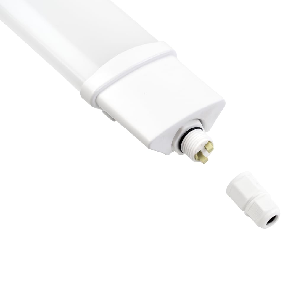 LUXULA LED Feuchtraumleuchte 120cm 4 Stück, 36W 3250lm, 4000K Neutralweiß, IP65 mit Quick Connector, energiesparende LED Deckenleuchte Keller, Werkstatt, Garage, staub- und spritzwassergeschützt