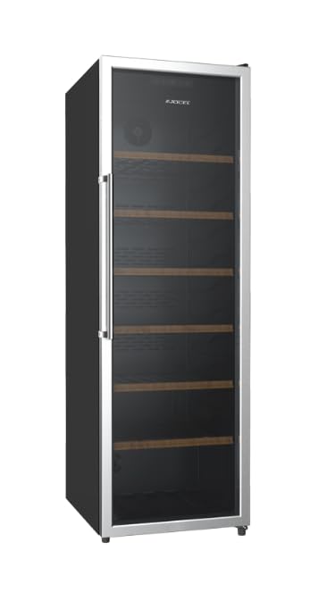 Jocel Vinoteca JCAV003577 - Capacidad para 168 botellas, 1674 x 545 x 600 mm, Clase eficiencia G, Cristal doble, Cerradura