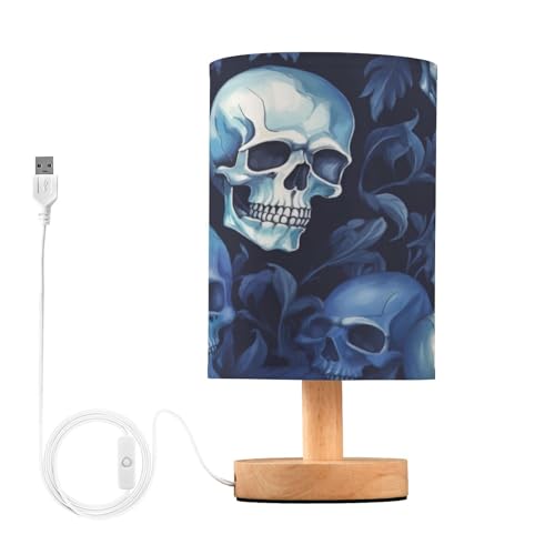xigua Lampe de chevet en forme de tête de mort, lampe de chevet à contrôle tactile, lampe de...