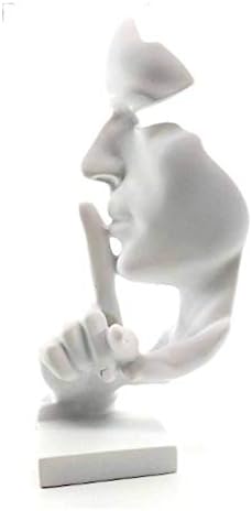 NEWQZ Sculture creative astratte da uomo, statuetta per tenere il silenzio, statuetta pensatore, decorazione per la casa dell’ufficio (bianco) NEWQZ Sculture creative astratte da uomo, statuetta per tenere il silenzio, statuetta pensatore, decorazione per la casa dell’ufficio (bianco)