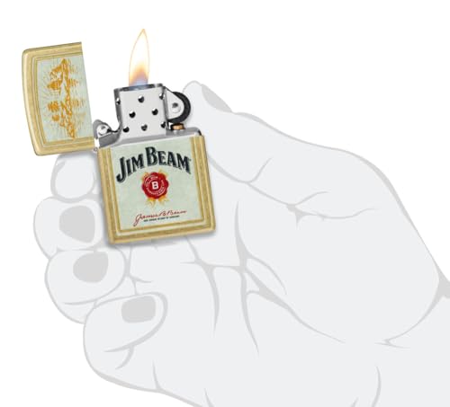 Encendedor Zippo Jim Beam metálico de latón miniatura 4