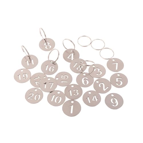 Étiquettes métalliques rondes numérotées pour vestiaire et gestion des clés de maison