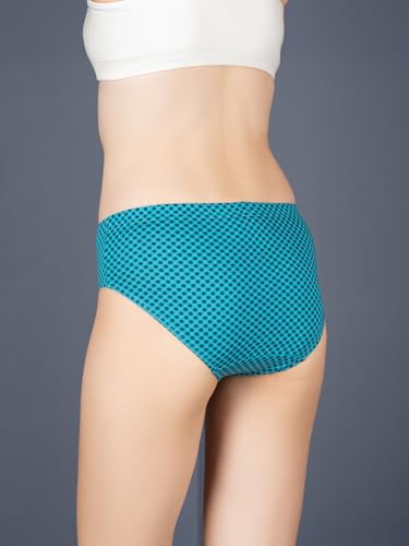 Image of Lux Cozi for her Inner Elastic 100% Cotton Hipster Panty Set for Women | Women Innerwear |Hipster Panties for Women | Colors & Prints May Vary |Pack of 4