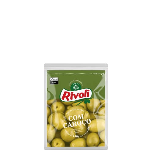 Rivoli Azeitona Verde Em Conserva Com Caroço Pacote 80G