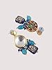 DENMOUS 18K Gold-Plated White & Blue Kundan-Studded & Beaded Meenakari Jewellery Set-DMZ-3561 #3