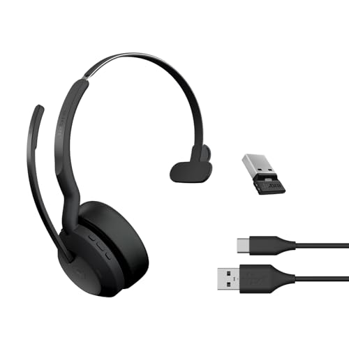Jabra Evolve2 55 Mono Wireless Headset - Features AirComfort Technology, Noise-Cancelling Mics & Active Noise Cancellation - MS Teams Certified, Works with Other Platforms - Black - image 9