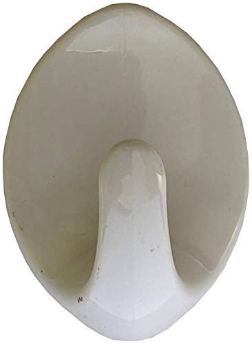 Merriway® BH01133 Large Oval Self-Adhesive Hooks – White, 3-Pack