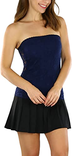 Image of ToBeInStyle Women's Cotton-Spandex Blend Stretchy Tube Top