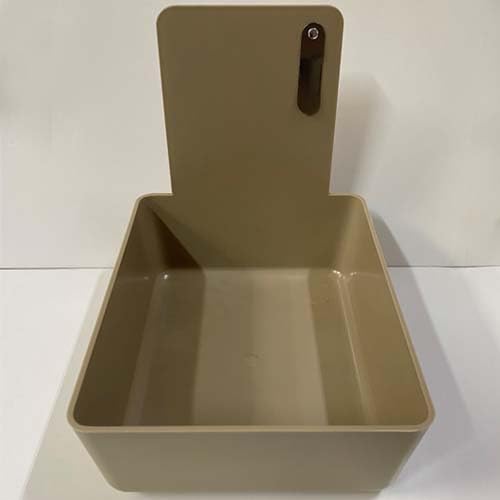 Beige Dental Lab Pan with Stainless Steel Clip 12pk 7" x 5¾" x 2½" Made in The USA