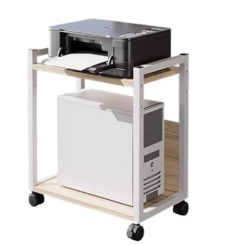 AZHKJKZH Mesa Impresora Soporte Móvil para Impresora De 2 Niveles con Ruedas, Carrito Pie, Estante Almacenamiento para Oficina Mueble Organizador(A)