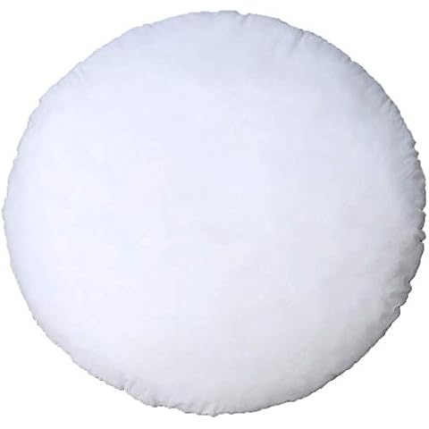 Iyan Linens Ltd Luxury Hollowfibre Filled Cushion Pad Insert/Filler (Round 14") Pack of 1 - Cushion Stuffer Inserts - Hollowfibre Standard Fillers Plump Cushion for Sofa,Beds,Chairs,Outdoor Cover