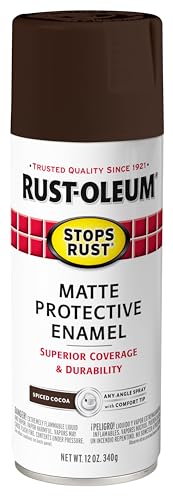 Image of Rust-Oleum 369195 Stops Rust Spray Paint, 12 oz, Matte Spiced Cocoa