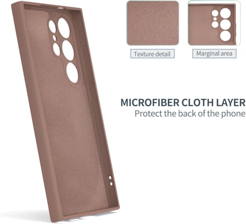 Image of DIZORO Microfiber Candy Case Compatible for Samsung S26 Ultra 5g Magnetic Silicone Case, Compatible with MagSafe Shockproof, Anti-Scratch Soft Non-Slip Full Body Protective Back Cover (Brown)