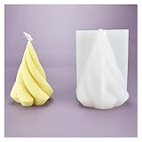 penobon Spiral Cone Shape Silicone Candle Molds for Candle Making, 3D DIY Candle Making Molds for Cr