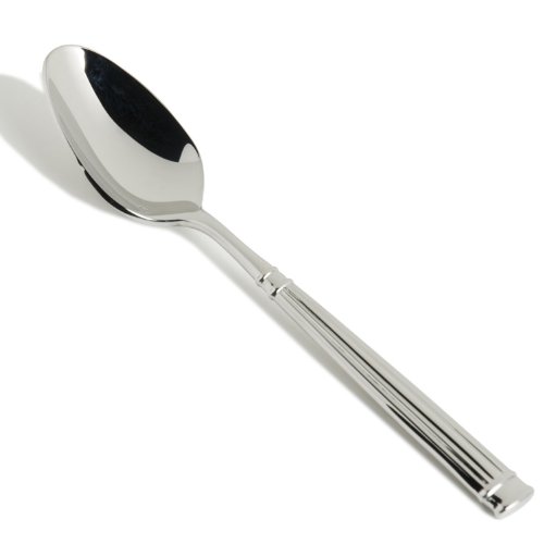 Fortessa Doria 18/10 Stainless Steel Flatware Serving Spoon, 9-Inch,Silver