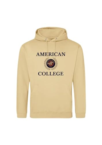 AMERICAN COLLEGE USA Unisex Kids Pullover Hoodies Kinder Jungen Mädchen Hooded Sweatshirt, Beige, 16 Jahre