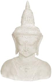 2200-8L Buddha Bust Statue, 6 by 18 by 12-Inch, Limestone