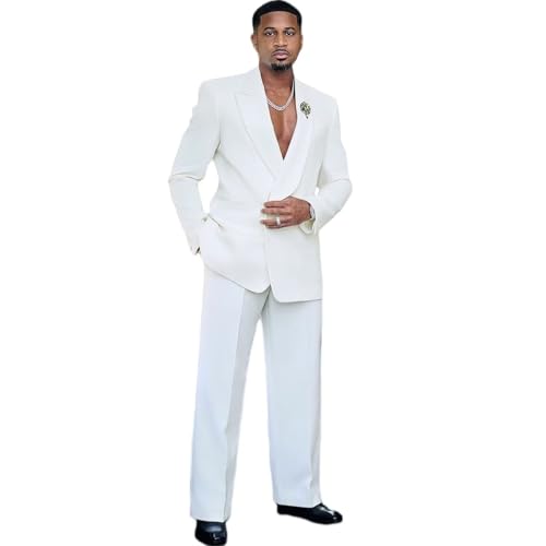 Designer Mens Suits 2 Pieces One Button Prom Party Suit Blazer Pants