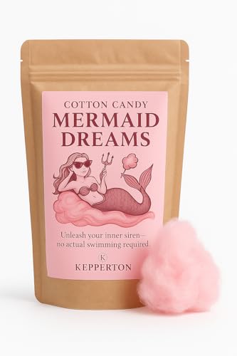 Kepperton Mermaid Dreams Cotton Candy - Premium Pink Treat for Parties, Gifts, and Sweet Indulgence - Unleash Your Inner Siren