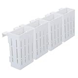 CIYODO 4 Piezas Soportes Colgantes para Plantas Acuáticas con Diseño Ventilado Macetas Plásticas para Acuarios de Unidades Blancas con Múltiples para Mejor Crecimiento y Decoración de