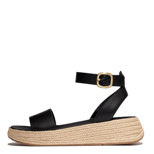 FitFlop Women's F-Mode Espadrille Leather Flatform a/Strap Sandals Wedge2