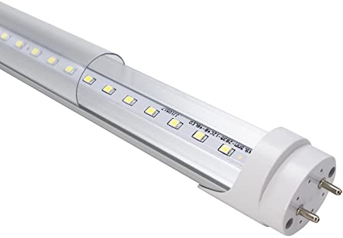 Lightingwill Led T8 Light Tube 3Ft, Daylight White 5000K, Dual-End Powered Ballast Bypass, 1600Lumens 15W (32W Fluorescent Equivalent), Clear Cover, Ac85-265V Lighting Tube Fixtures, 1 Pack #TOP2