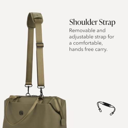 Image of SWISSGEAR Signature Hardside Expandable Carry-On Spinner & Mini Weekender Tote Set, ABS Construction, TSA-Friendly Lock, Olive Branch, 2-Piece Set (19-Inch /Mini Weekender Tote)