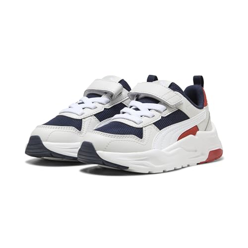 Tipo di tacco: Tacco piatto PUMA Sneakers Trinity 2 LT per Bambini 34, Navy White Feather Gray Red Fire Blue