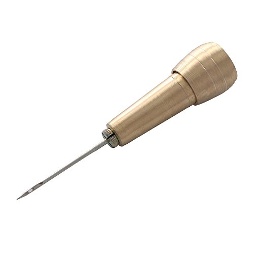 Miniatura 3 de Co-Link El Cobre De La Manija 4 Agujas De Coser A Mano Punz N Stitcher Kit De Herramientas De Reparaci N De Zapatos De Cuero De Diy De Coser Reparaci N De Mano Dorado