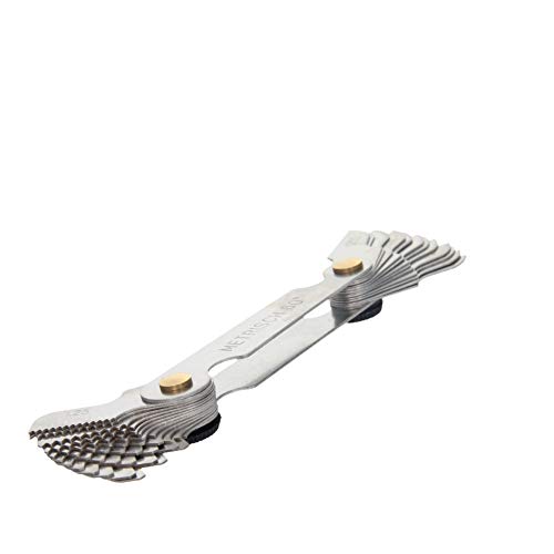 Utoolmart Thread Gauge Pitch Cutting Gages Measuring Tool 24Pcs Metric 60°