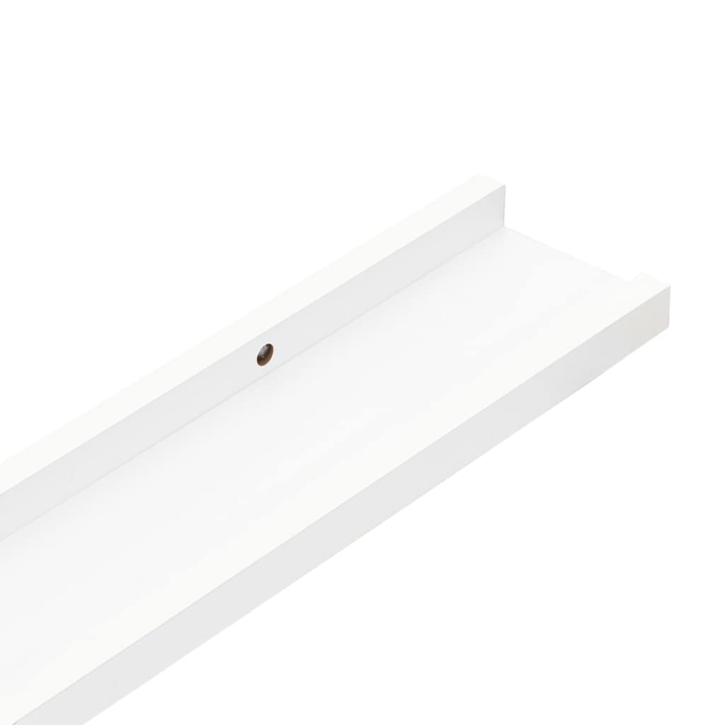 vidaXL Étagères murales 2 pcs Blanc 100x9x3 cm